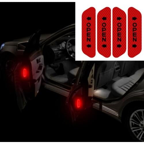 4Pcs Car Door Safety Warning Mark OPEN Reflective Stickers for Lexus RX300 RX330 RX350 IS250 LX570 is200 is300 ls400 CT DS LX LS