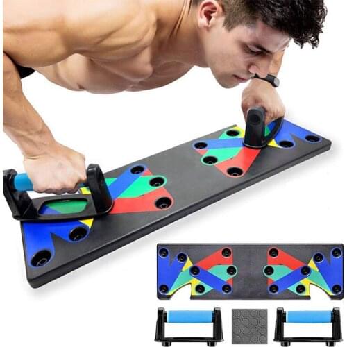 9 in 1 Push Up Rack Board Body Building Comprehensive Fitness Equipment Exercise Workout String Equip Training Equipment Gym