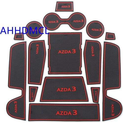 Car Anti-Dirty Pad Door Groove Gate Slot Cup Armrest Storage Pad Anti-Slip Mat For Mazda 3 Axela 2020
