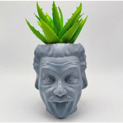 Large size Scientist Head Vase Silicone Mold DIY Making Resin Concrete Pen Holder Ashtray Mold Home Decoration Tool