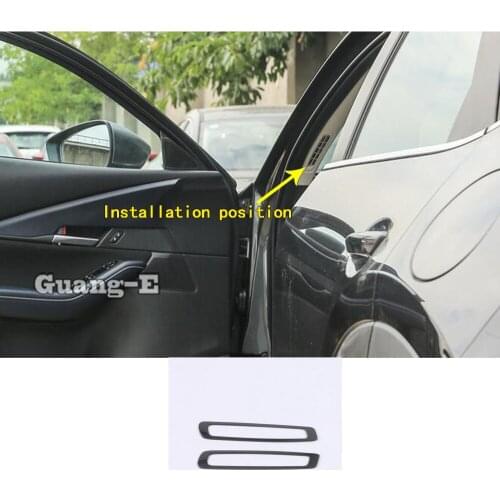 For Mazda CX-30 CX30 2020 2021 Car Styling Garnish Cover Frame Lamp Trim Stainless steel Front Air Condition Outlet Vent 2pcs