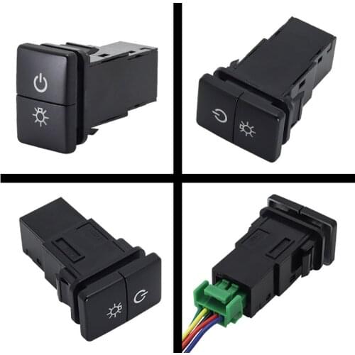 1pc Dual key switch dual switch fog light recorder radar power supply daytime running light Switch Button for Toyota new