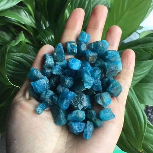 Hot Sale Natural Rough Apatite Tumble Stone Blue Apatite Crystal Gravel Stone Reiki Ornaments