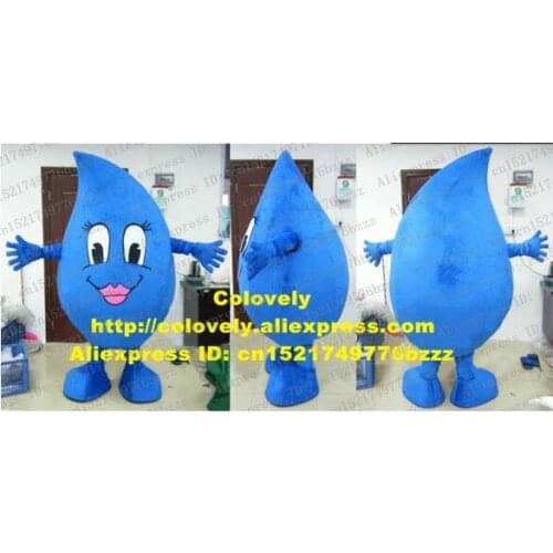 Beautiful Blue Water Of Dew Dewdrop Raindrop Drop Drip Droplet Beads Mascot Costume With Sexy Pink Big Mouth No.5735 Free Ship