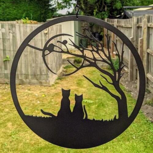 Creative Metal Wall Art Fox Cat Wall Hanging Decoration Metal Animal Ornament For Home Garden Decoration Accessories