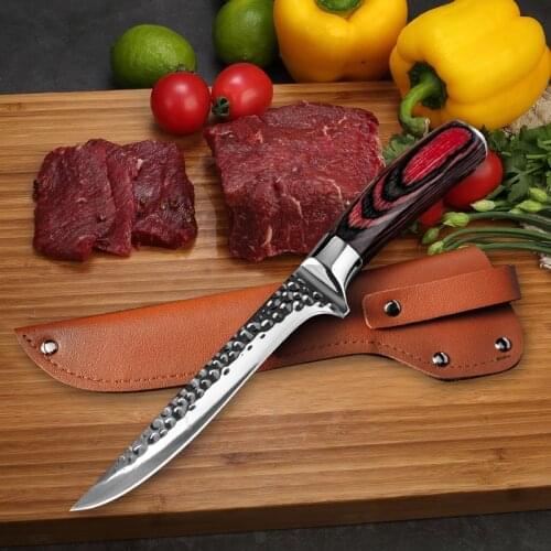 Kitchen Butcher Boning Knife Fish Filleting Meat Cutting Professional Slaughtering knife for Meat Fish Fruit Cooking Knife