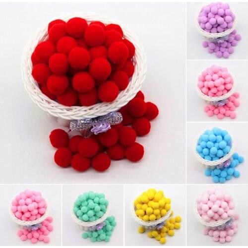 Mini Pompom 20mm Crafts DIY Pompoms for Kids Toy Garment Home Wedding Decorations Pompones Sewing on Cloth Accessories 20g
