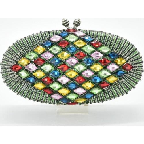 Fashion Crossbody Bag Metal Mini Shoulder Chain Purse Handbags Female Crystal Diamond Clutches Women Evening Bag for Wedding