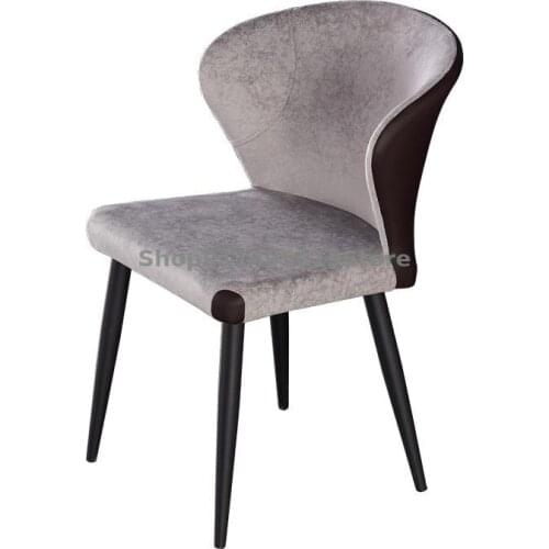 Nordic Technology Fabric Backrest Dining Chair Simple Hotel Negotiation Chair Italian Minimalist Light Luxury Dining Chair