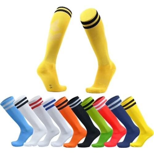 New Long Tube Football Socks For Men/Women Compression Stockings Non-slip Soccer Socks Multicolor Striped Socks Sports Running