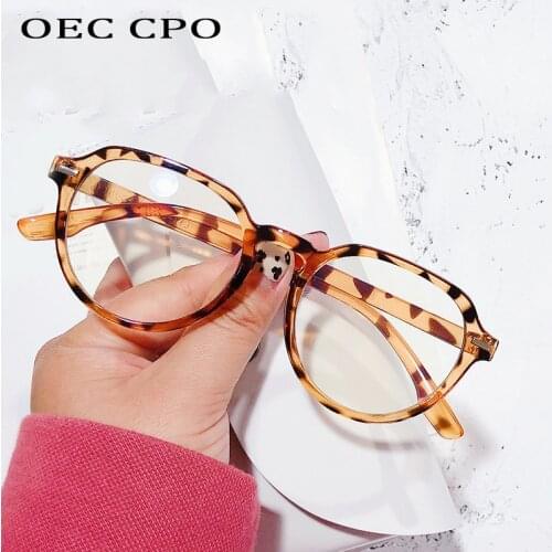 OEC CPO Classic Plastic Women Glasses Frame Fashion Clear Optical Glasses Frames Men Anti-blue light Transparent Eyewear Female