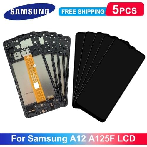 5 Piece/lot 6.5" Original Display For Samsung Galaxy A12 A125F A125F/DS display LCD touch screen digitizer Assembly replacement