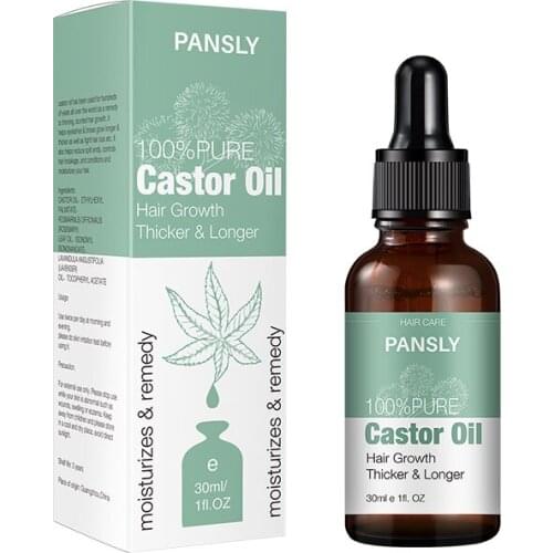 PANSLY Castor Oil Eyelash Growth Liquid Serum Enhancer Eye Lash Growth Essential Oil Powerful Mild Nourishing Eyelash Growth