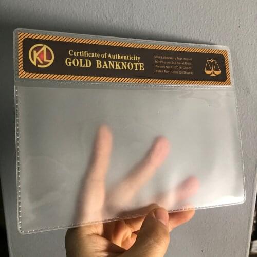 10pcs/lot plastic COA Bag From for banknotes collection