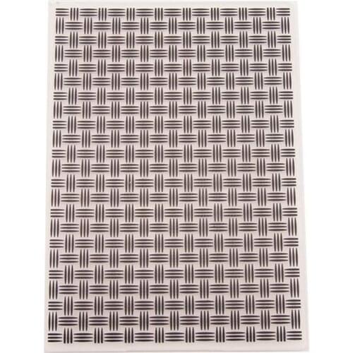 Plastic Embossing Folders Template Rectangle Black for DIY Scrapbooking Paper Craft Photo Album Card Making 17.8cm x 12.7cm 1Pc