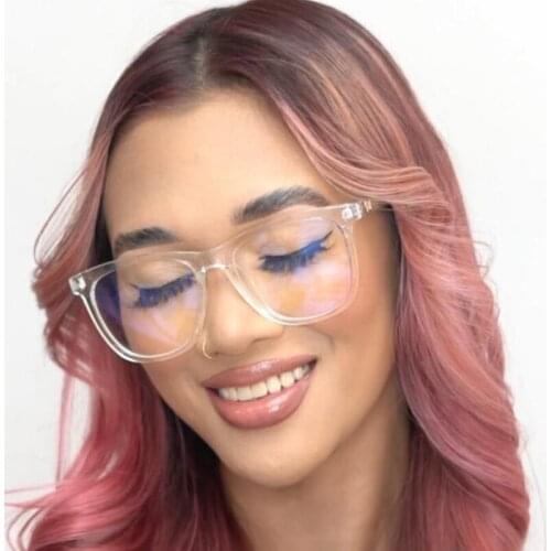 Transparent Square Eyeglasses Frames Vintage Designer blue light glasses men women Filter Reduces Vintage Computer Glasses Clear