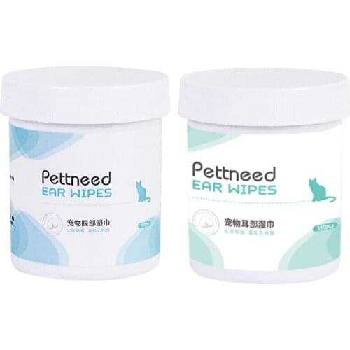 Dog Eye Wipes Cat Eye Cleaner Pet Tear Wipe Stain Remover Wipes Dog Eye Cleaning Wipes 150 Count Non-Woven Fabric Pads