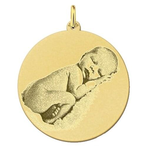 Photo Engraved Silver Necklace