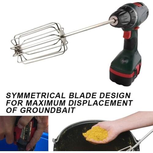 Stainless Steel Groundbait Mixer Fishing Bait Carp Whisk 11 Blades Mixing Tackles Accessories Sturdy Groundbait Mixer Mixing