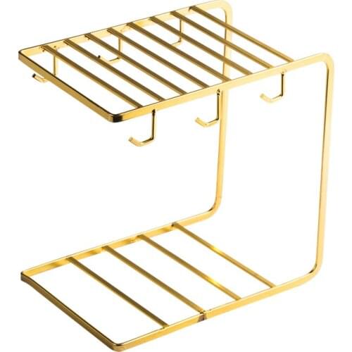 Modern Metal Mug Tree Holder Stand for Counter 6 Hooks Coffee Cup Display Hanger Rack Organizer for Kitchen Cabinet