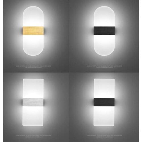 LED Piano Key Wall Lamp Aluminum 6w LED Wall Lamp Bedroom Bedside Livingroom Hotel Study Hallway Aisle Light Wall Decor Lighting