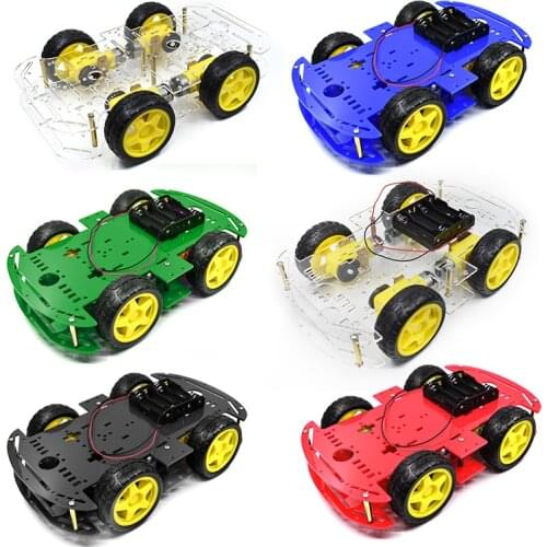 Smart Car Kit 4WD Smart Robot Car Chassis Kits Car With Speed Encoder and Battery Box Diy Electronic Kit for Arduino