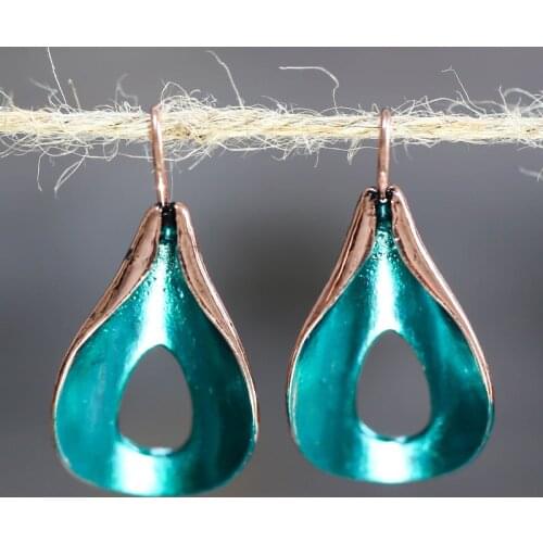 Vintage Bohemia Large Dangle Earrings Green Metal Hollow Leaves Coconut Palm Leaf Beach Earrings for Women Party Jewelry Gift