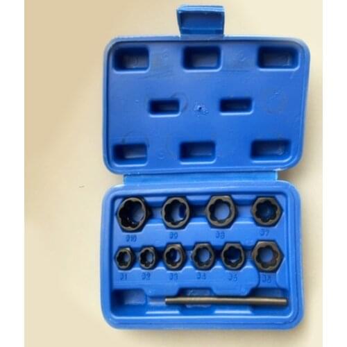#1-#10) Metric Broken Bolt Removal Kit Damaged Nut Bolt Remover Stud Extractor Set