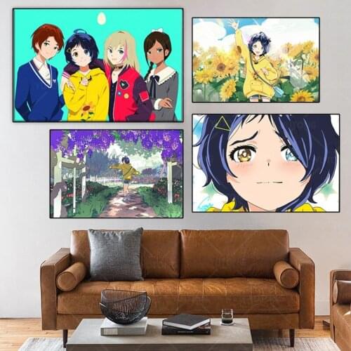 2021 NEW Anime Wonder Egg Priority Ai Ohto Neiru Aonuma Rika Kawai Wall art Poster HD Print canvas painting Home Decor frame