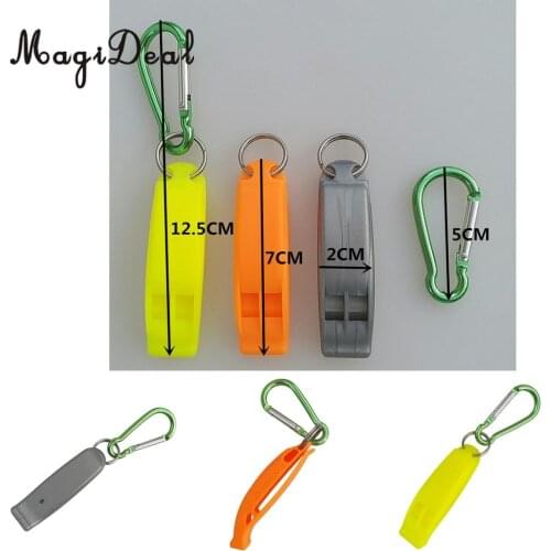 MagiDeal 1 Piece Emergency Scuba Dive Safety Whistle Outdoor Whistle with Hook Gray