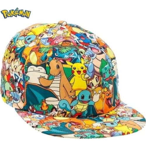 Anime Pokemon Baseball Cap Pikachu Hat Adjustable Pokemon Cosplay Hip Hop Cap Girls Boys Figures Toys Gifts for children