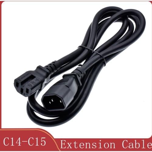 C14-C15,IEC320 C14 Male Plug To IEC320 C15 Female Power Extension Cable Cord 3 * 1.5 square Recess Server Switch1.5m