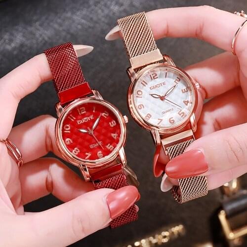 Women watch Fashion wild Starry sky numeral Milan Magnet Buckle Luxury Fashion Ladies Geometric Roman Numeral Quartz Watch