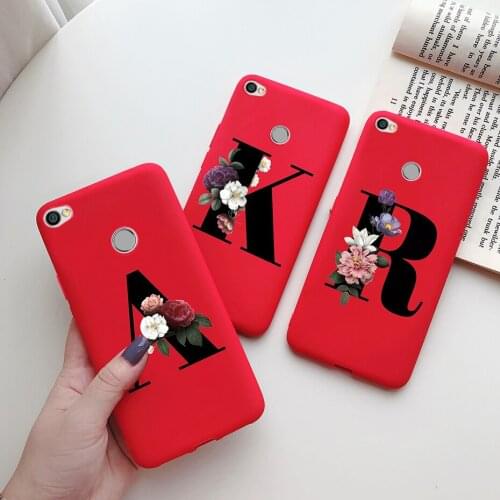 For Xiaomi Redmi Note 5A Prime Case Letter Flowers Soft Silicone Funda Phone Cases For Xiaomi Redmi Note 5A Note5A Prime Cover