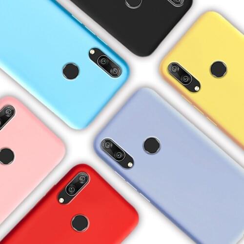 Cute Candy Color Case For Huawei Y 7 2019 Y7 Prime Back Cover Soft Silicone Funda For Huawei Y7 2019 Y 7 Prime Coque Phone Shell