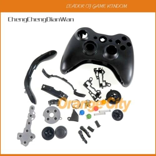 ChengChengDianWan black&white Full Housing Case Shell case for Xbox360 xbox 360 Wired Controller joypad