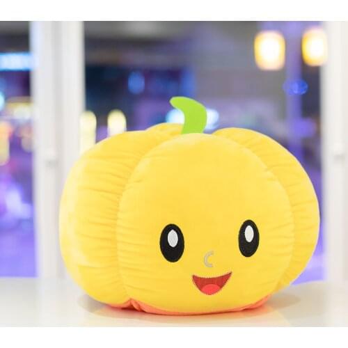 Flip the on Both Sides Creative Pumpkin Plush Toy Halloween Photography Props Party Decor Stuffed Vegetable Pumpkin Shaped
