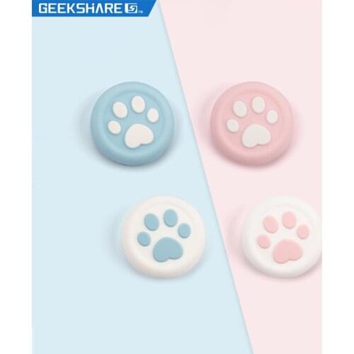 GeekShare 4Pcs Silicone Joy Con Thumb Grip Set Joystick Caps Switch and Switch Lite Cover Analog Thumb Stick Grips