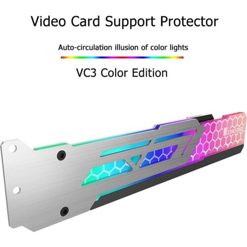 Jonsbo V3 Graphics Card Holder 12V 3 Pin RGB Video Card Support Frame Automatic LED Change GPU Holder Stand Water Cooling Kit