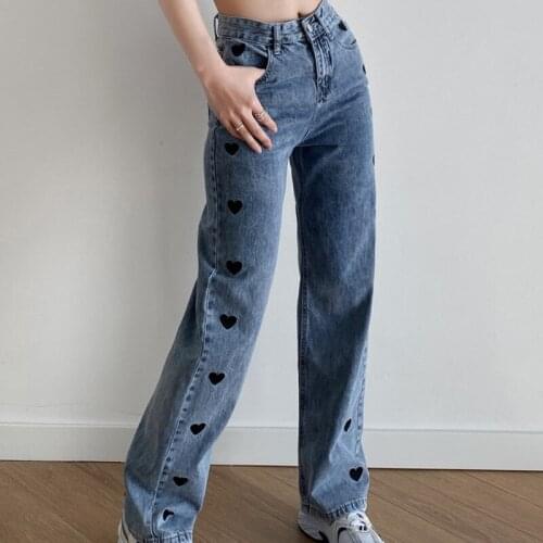 ICCLEK Women's Jeans With Embroidery