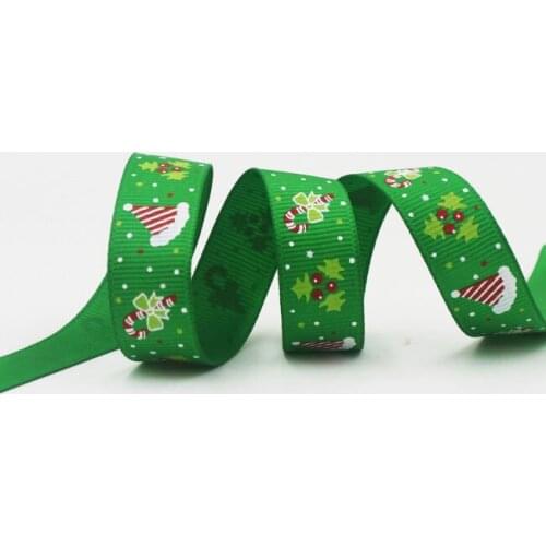 [IuBuFiGo] New style 16mm Red Christmas Ribbon 5/8" Printed Grosgrain ribbonFestival Tape 100 yards/roll Free shipping XZD--1877