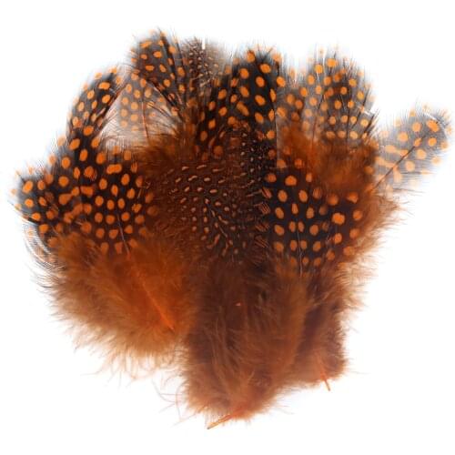 200pcs/Pack Tube Fly Tying Material Guinea Feather for Fish Fly Tying Dotted Hackle Collars Tailing Wing cases and Cheeks