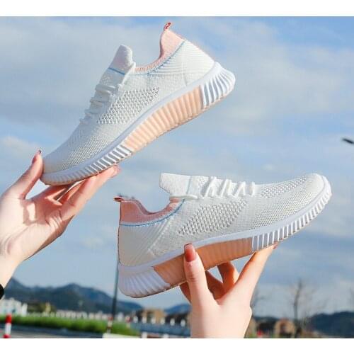 Tenis Feminino Women Sport Shoes Breathable Mesh Walking Tennis Shoes Lace Up Sports Sneakers Women Jogging Athletic Footwear