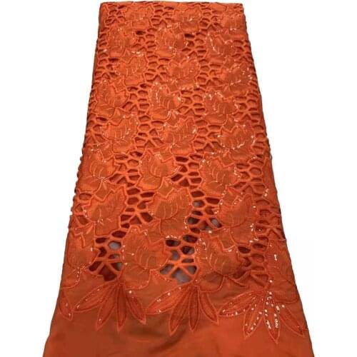 Senegal Lace Fabrics 2021 High Quality Swiss Lace Fabric African Guipure Lace With Sequins Water Soluble Lace For Nigerian 5Y