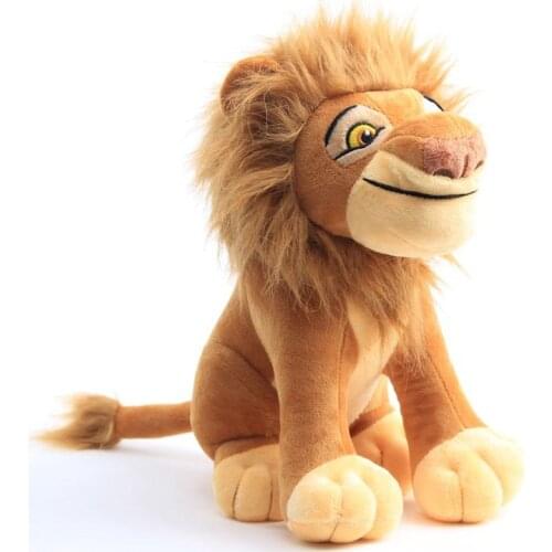 Cute cartoon lion plush toy anime simba stuffed lion doll toy for boys girls perfect birthday gift toy 28cm