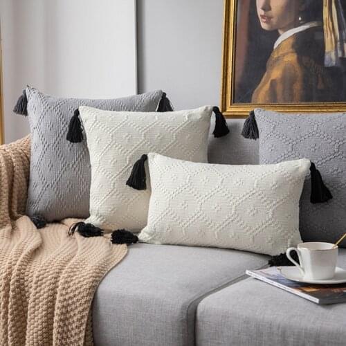 Nordic Soft Cushion Cover Boho Tassels Pillowcase Home Decor Sofa Throw Pillow Cover Room Bed Decorative Pillowcase