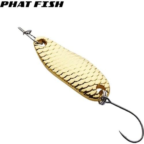 PHAT FISH 1pc 2g 3.5g 5g 7.5g Owner Hook Metal Casting Jigs Jigging Spoon Metal Fishing Lures Jigs for Bass Walleyes Trout