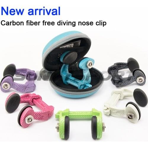 Carbon fiber professional free nose clip free diving equipment, six color optional swimming nose clip, non aluminum alloy
