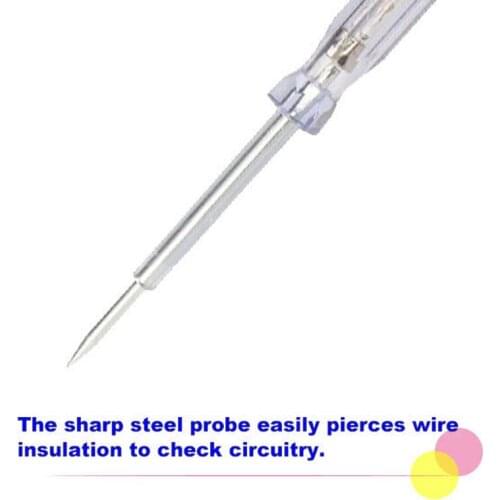 Voltage Circuit Tester Car Long probe Continuity Test 6/12/24V W/ Alligator Clip