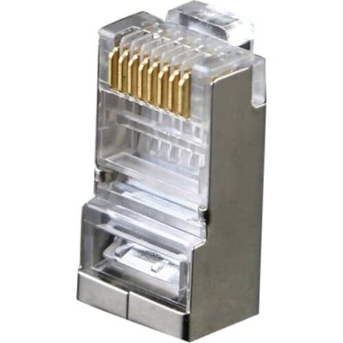 LBER Cat6 RJ45 Connector 8P8C Modular Ethernet Cable Head Plug Gold-Plated Cat 6 Crimp Network RJ 45 Crimper Connector